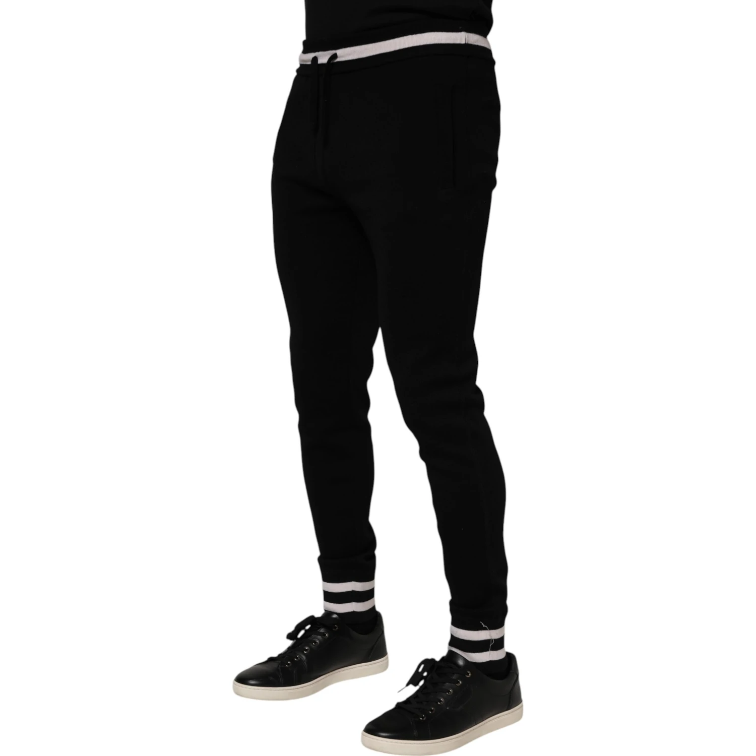 Black Cotton Men Jogger Sweatpants Pants