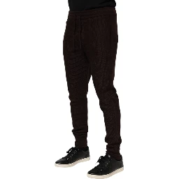 Brown Cashmere Men Jogger Sweatpants Pants