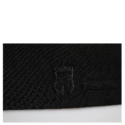 Black Cotton Logo Tape Men Jogger Pants