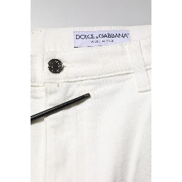 White Cotton Loose Men Denim Jeans