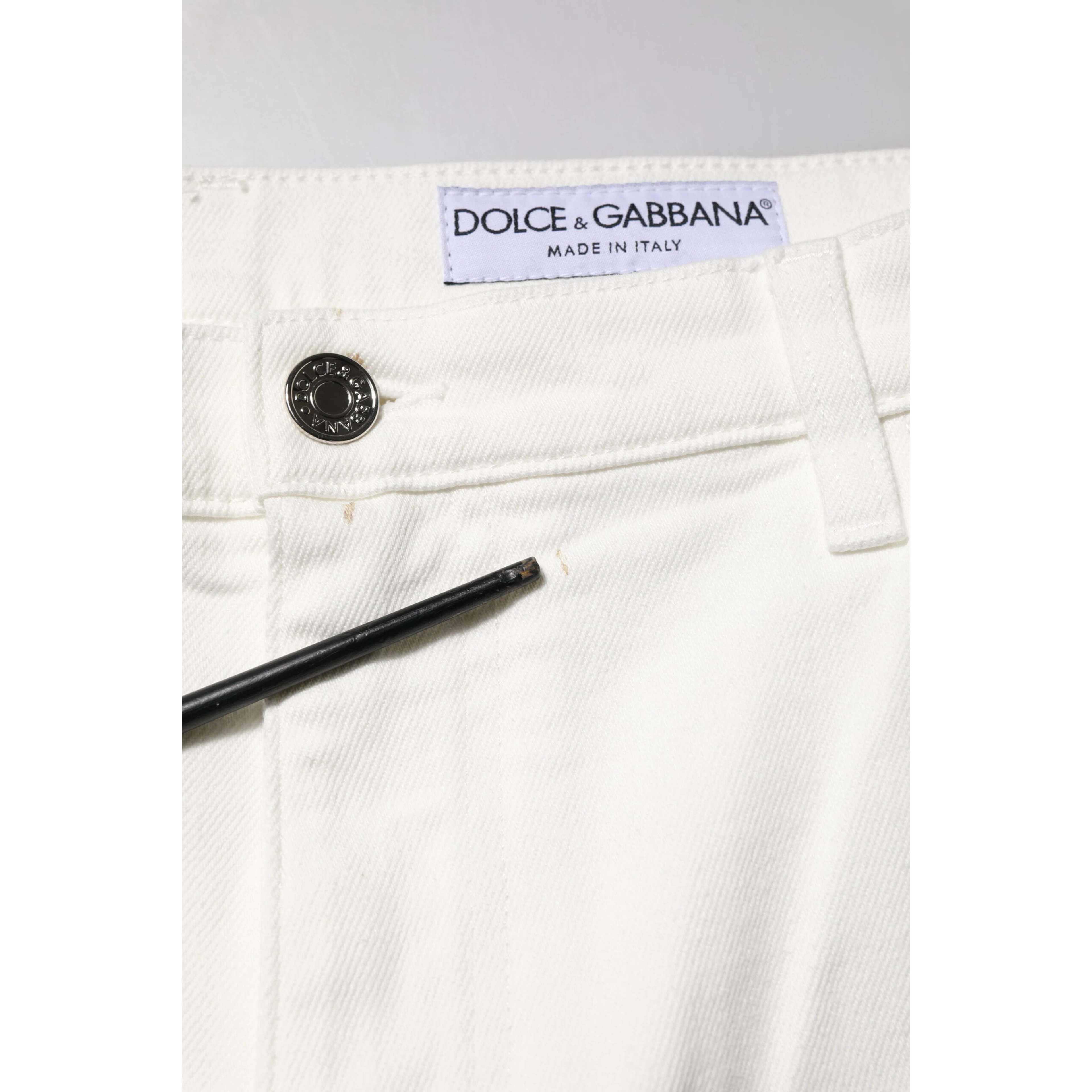 White Cotton Loose Men Denim Jeans