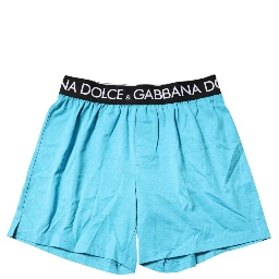 Blue Logo Waist Regular Boxer Shorts Underwear