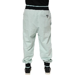 Light Green Cotton Men Jogger Sweatpants Pants