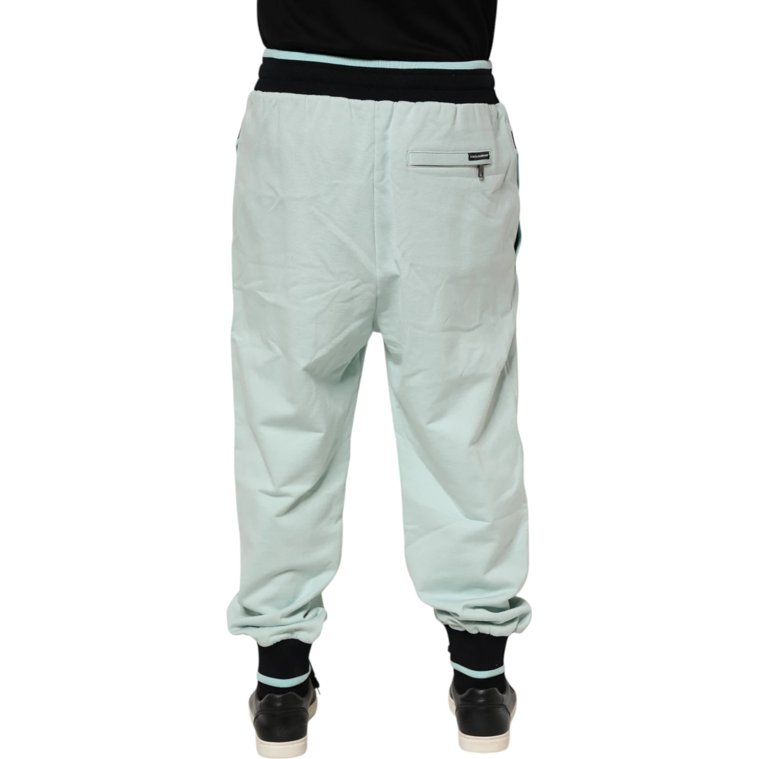 Light Green Cotton Men Jogger Sweatpants Pants