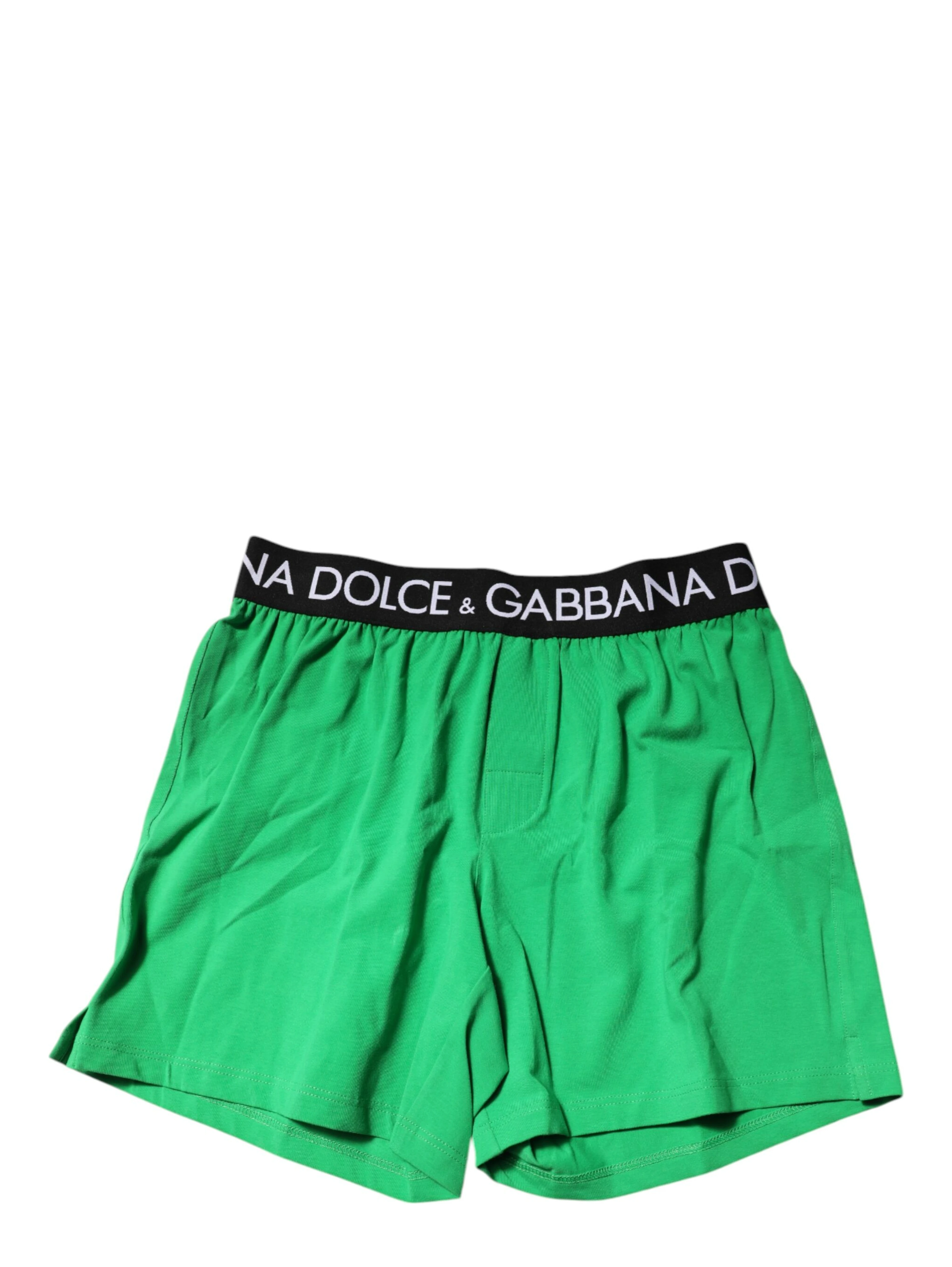 Green Cotton Regular Boxer Shorts Underwear