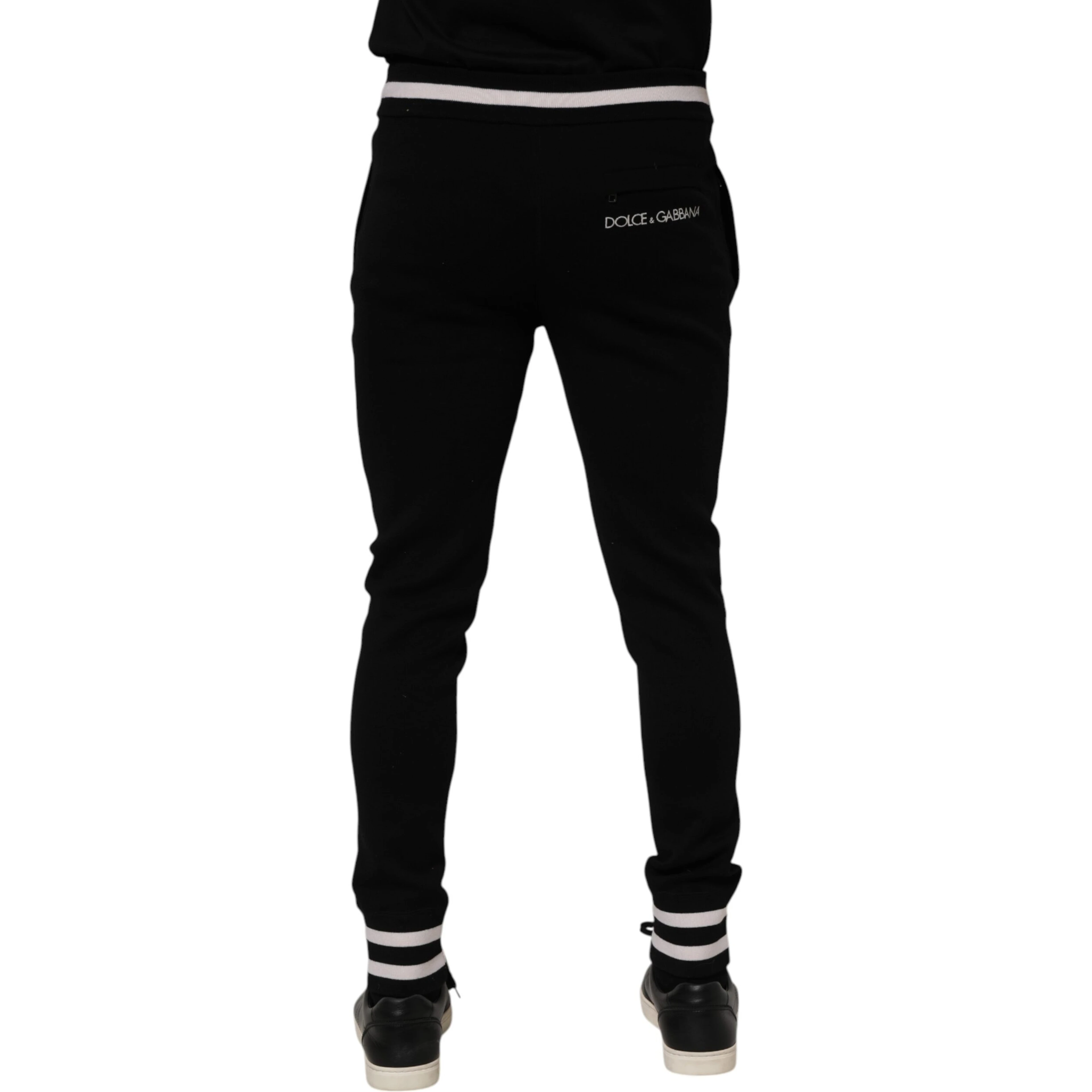 Black Cotton Men Jogger Sweatpants Pants