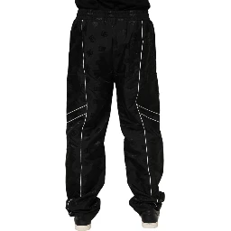 Black Cotton Straight Jogger Sweatpants Pants
