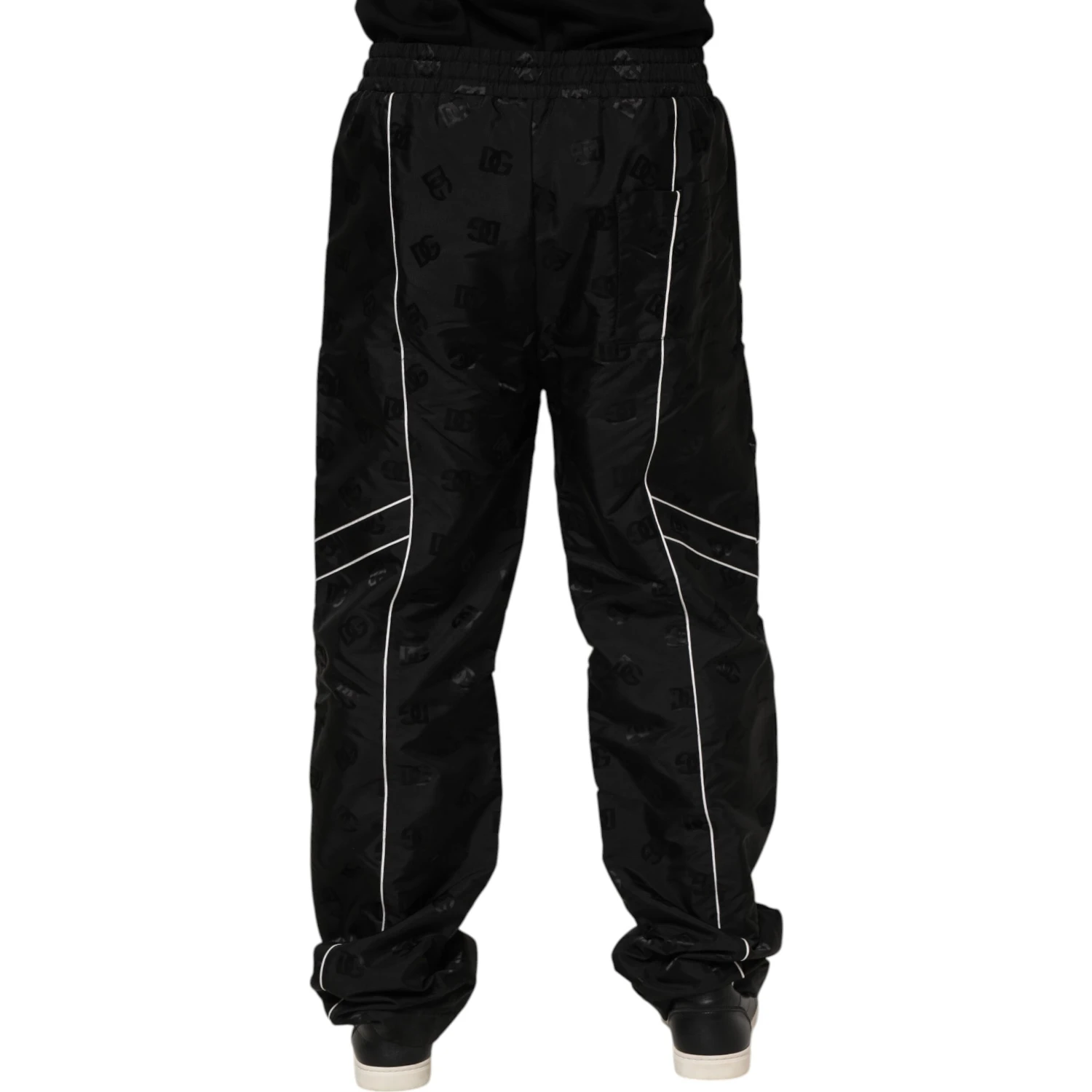 Black Cotton Straight Jogger Sweatpants Pants