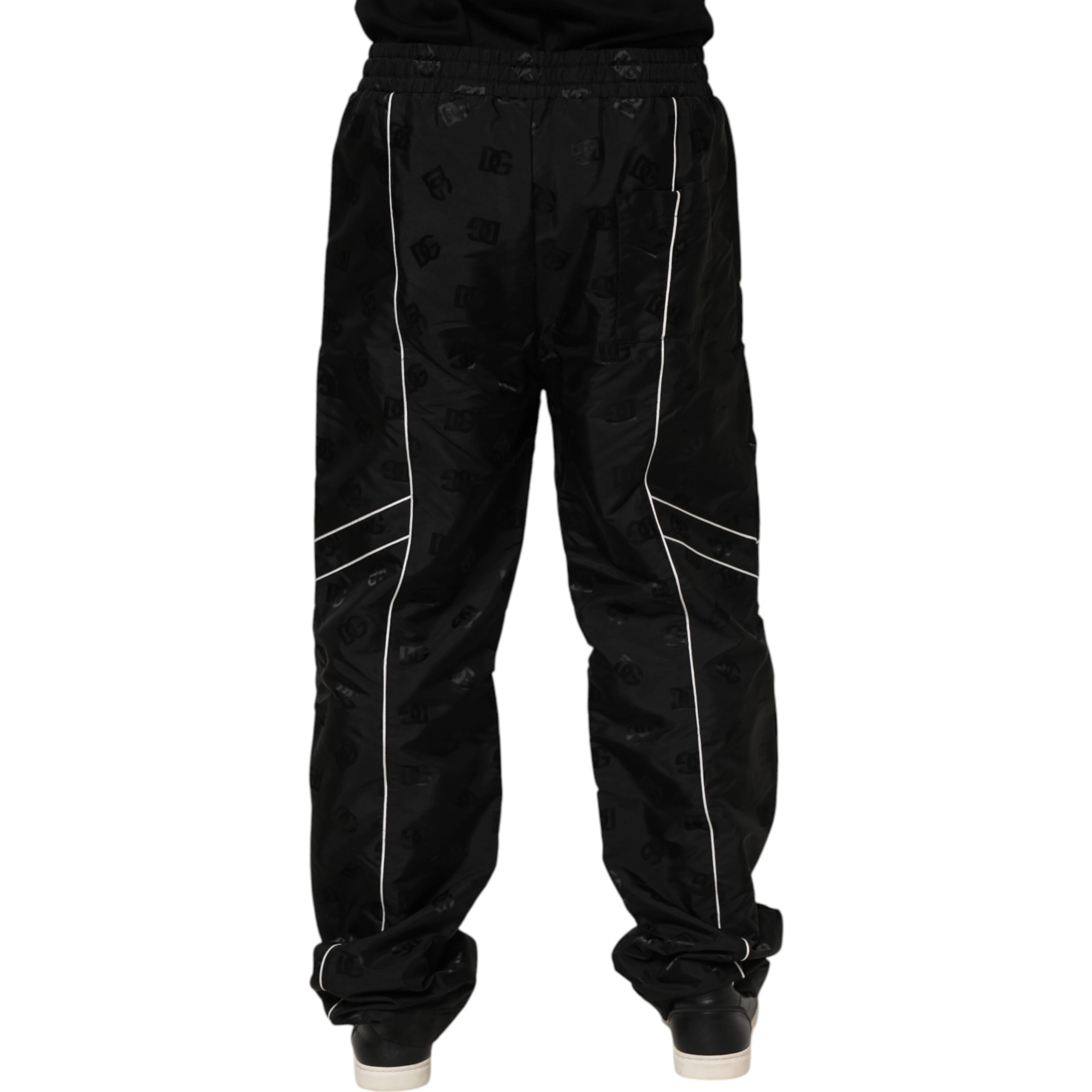 Black Cotton Straight Jogger Sweatpants Pants