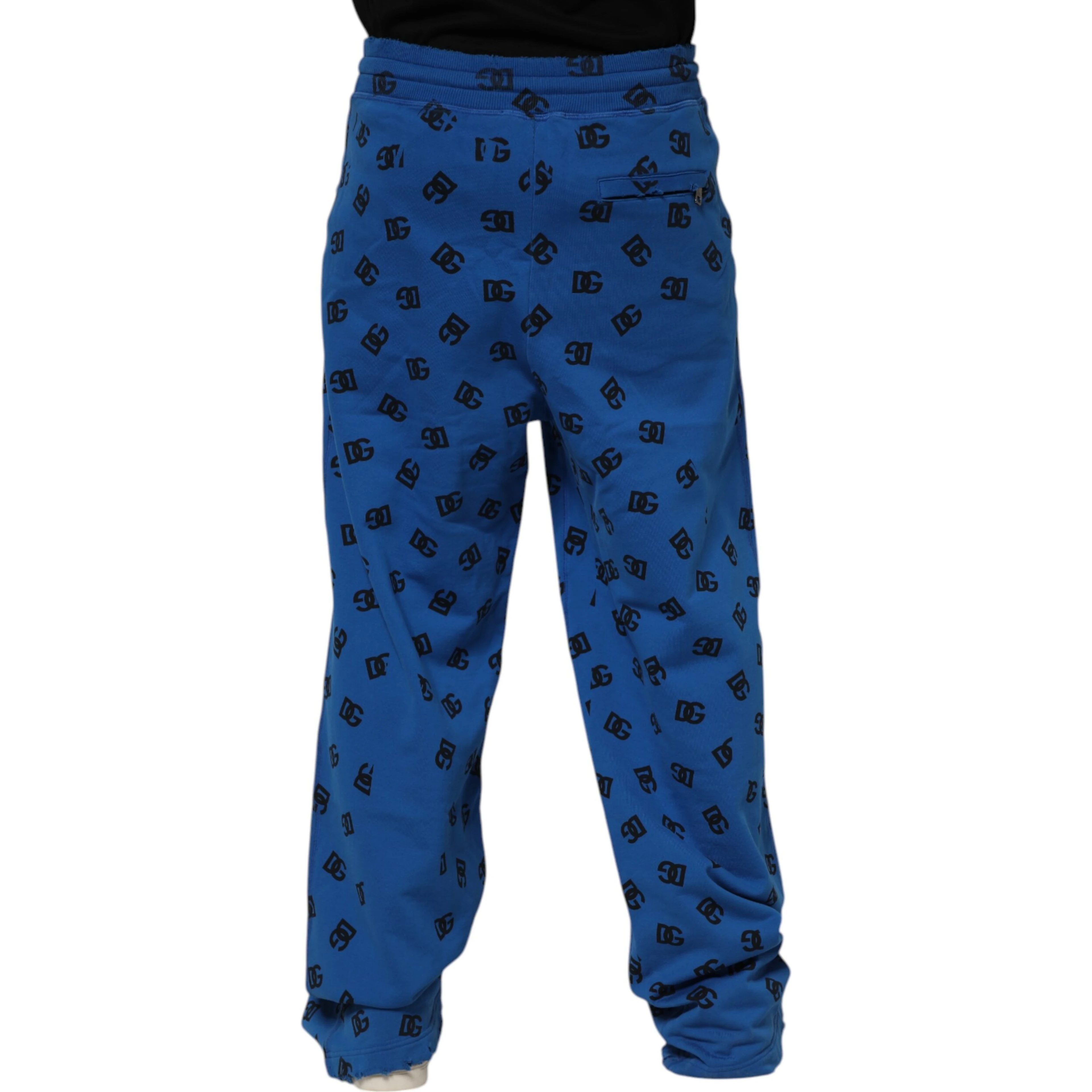 Blue Logo Print Jogger Men Sweatpants Pants
