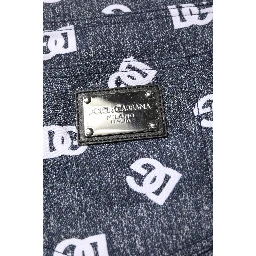 Dark Gray Logo Cotton Skinny Slim Denim Jeans