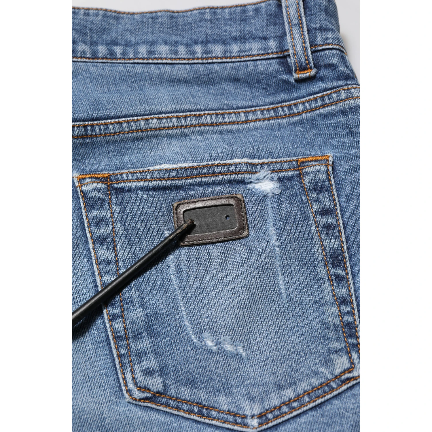 Blue Cotton Logo Plaque COMFORT Denim Jeans