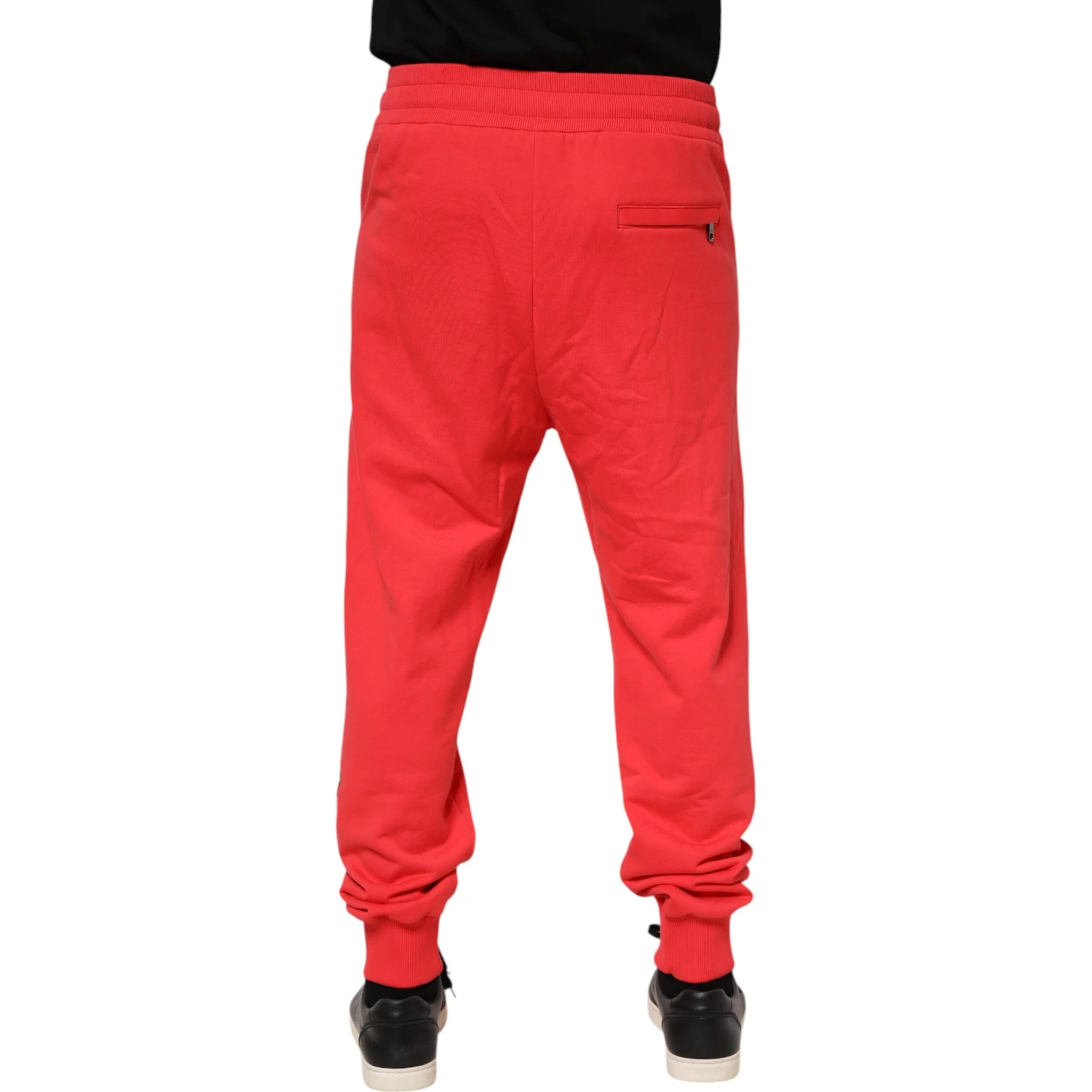 Red Cotton Men Jogger Sweatpants Pants