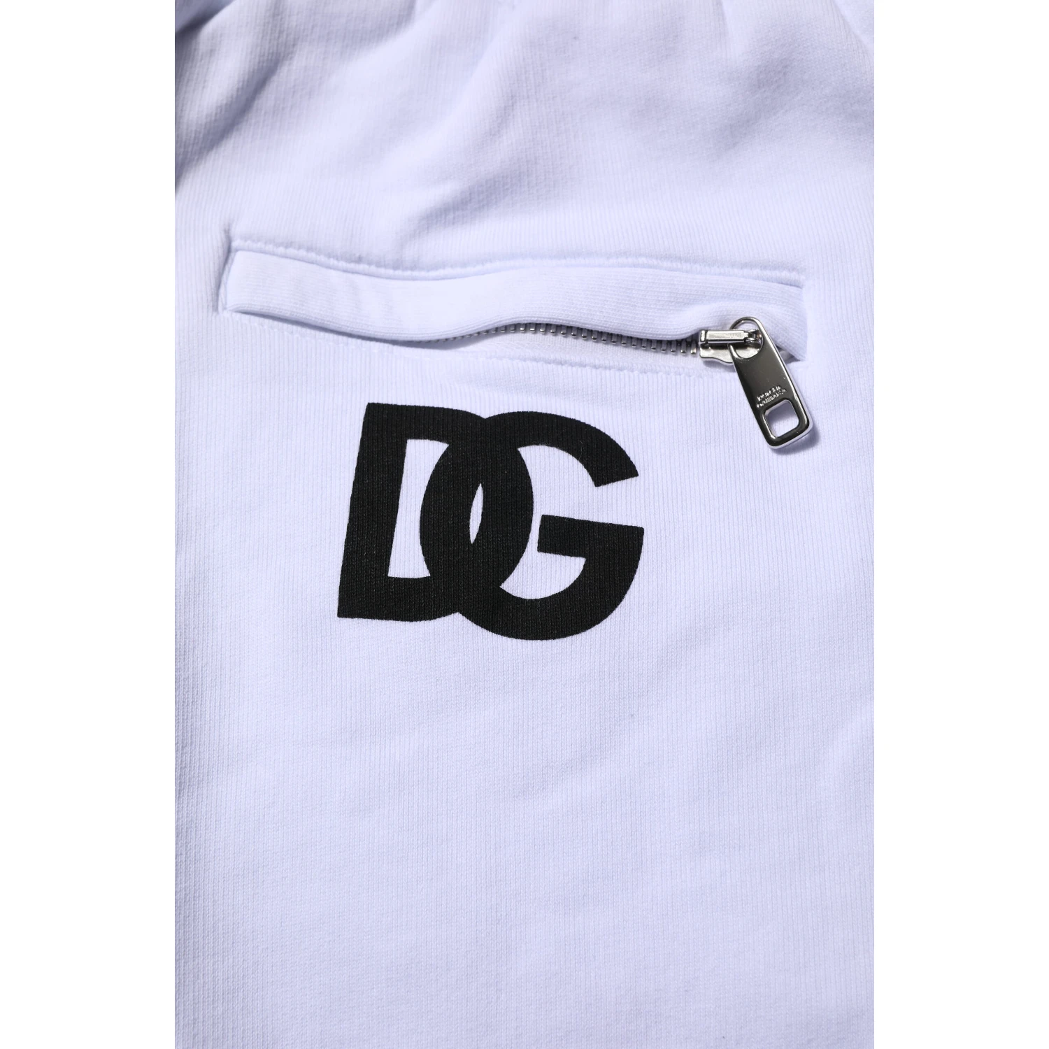 White Cotton Drawstring Jogger Pants