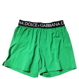 Green Cotton Regular Boxer Shorts Underwear
