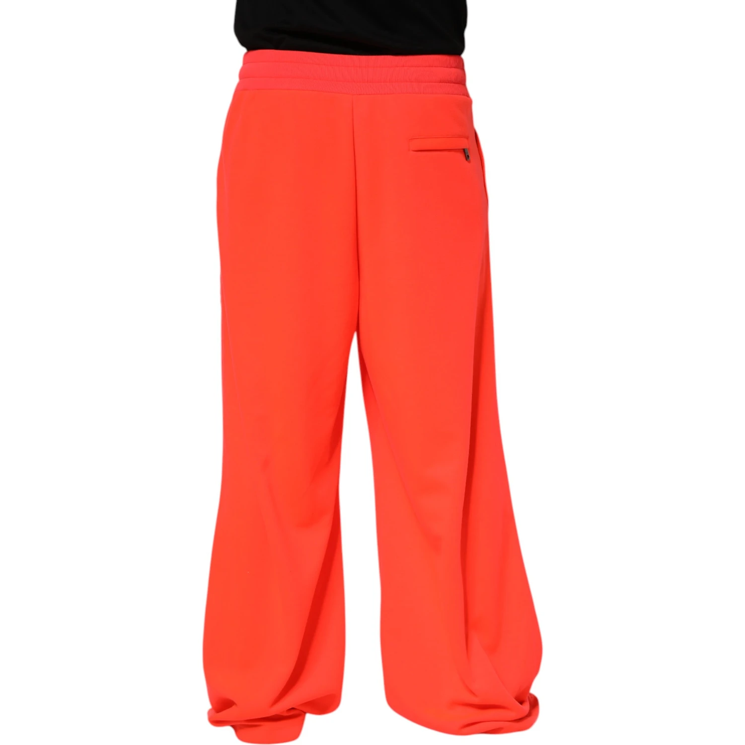 Orange Polyester Jogger Men Sweatpants Pants