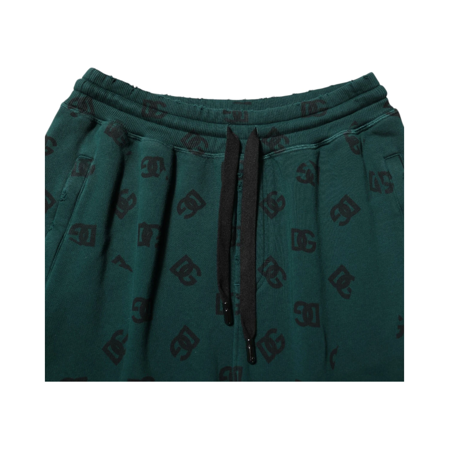 Green Logo Print Jogger Men Sweatpants Pants