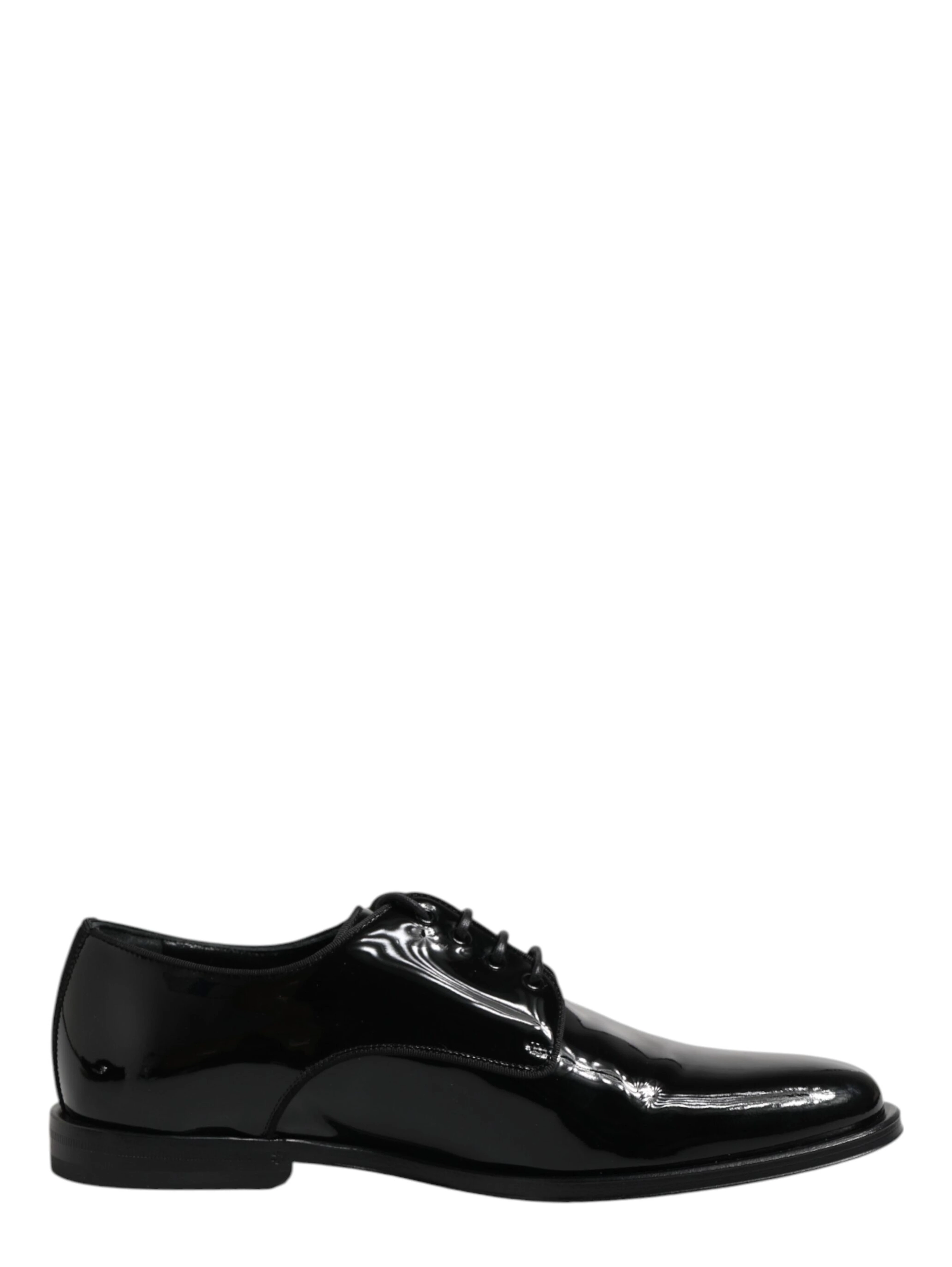 Black Patent Leather Derby Formal Dress Shoes