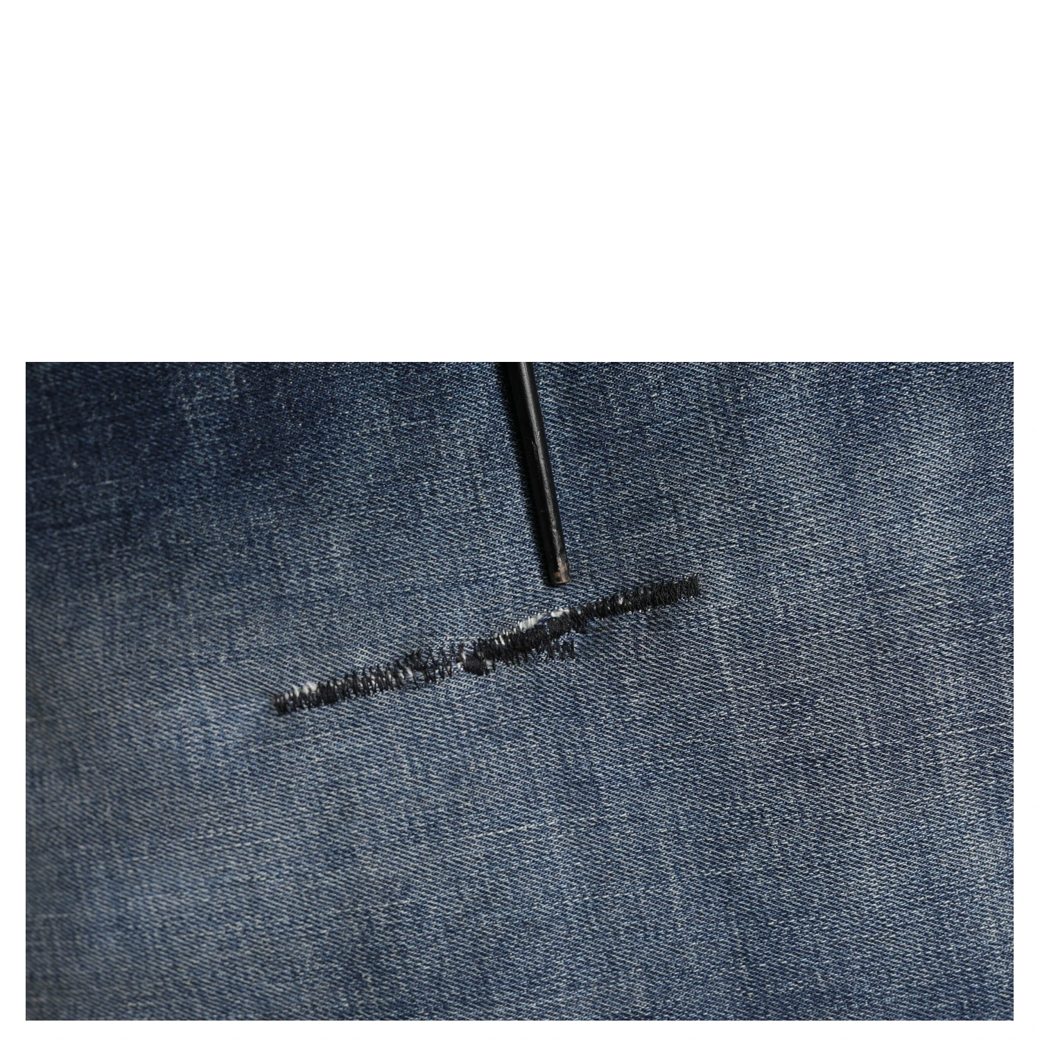 Blue Washed Skinny Logo Plaque Men Denim Jeans