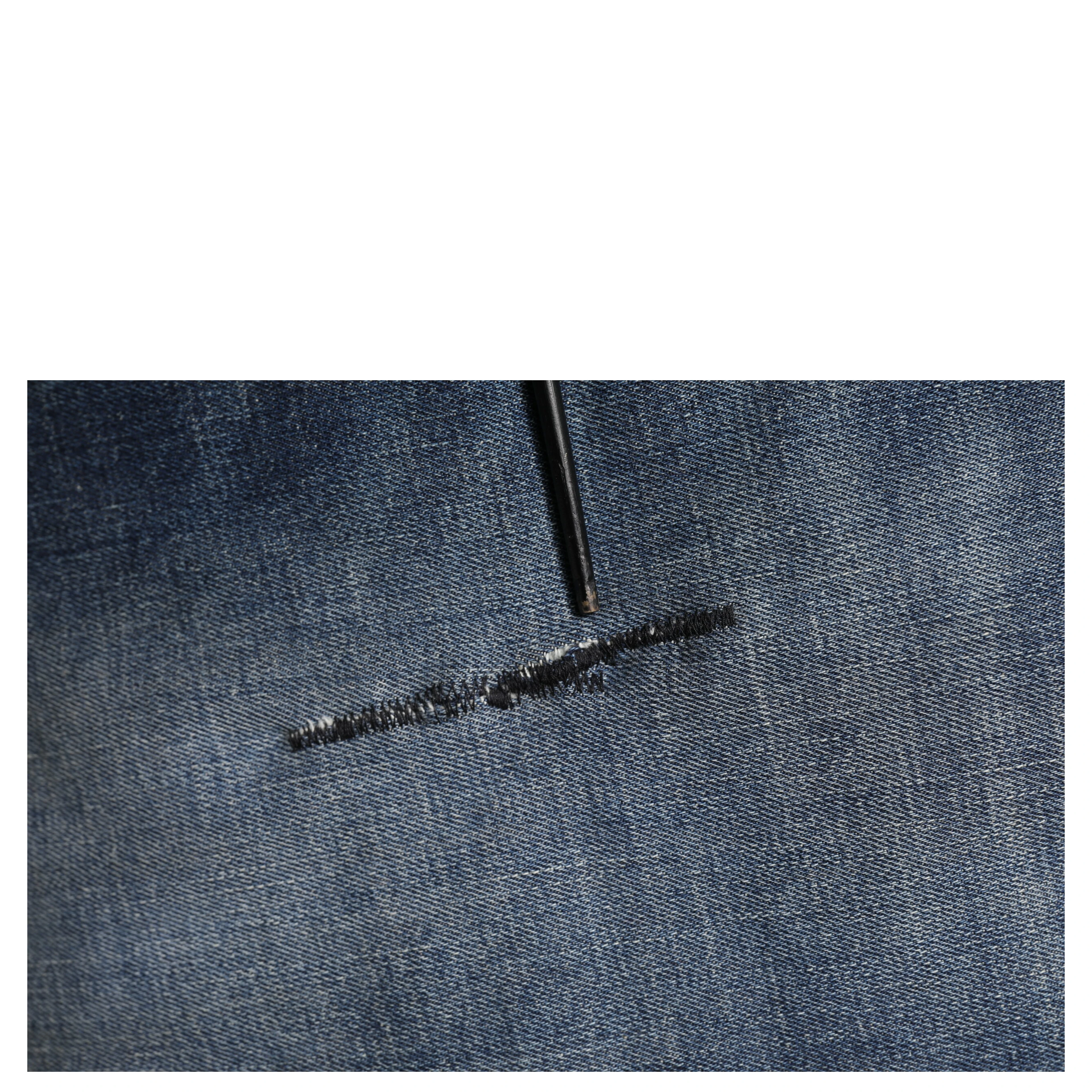 Blue Washed Skinny Logo Plaque Men Denim Jeans