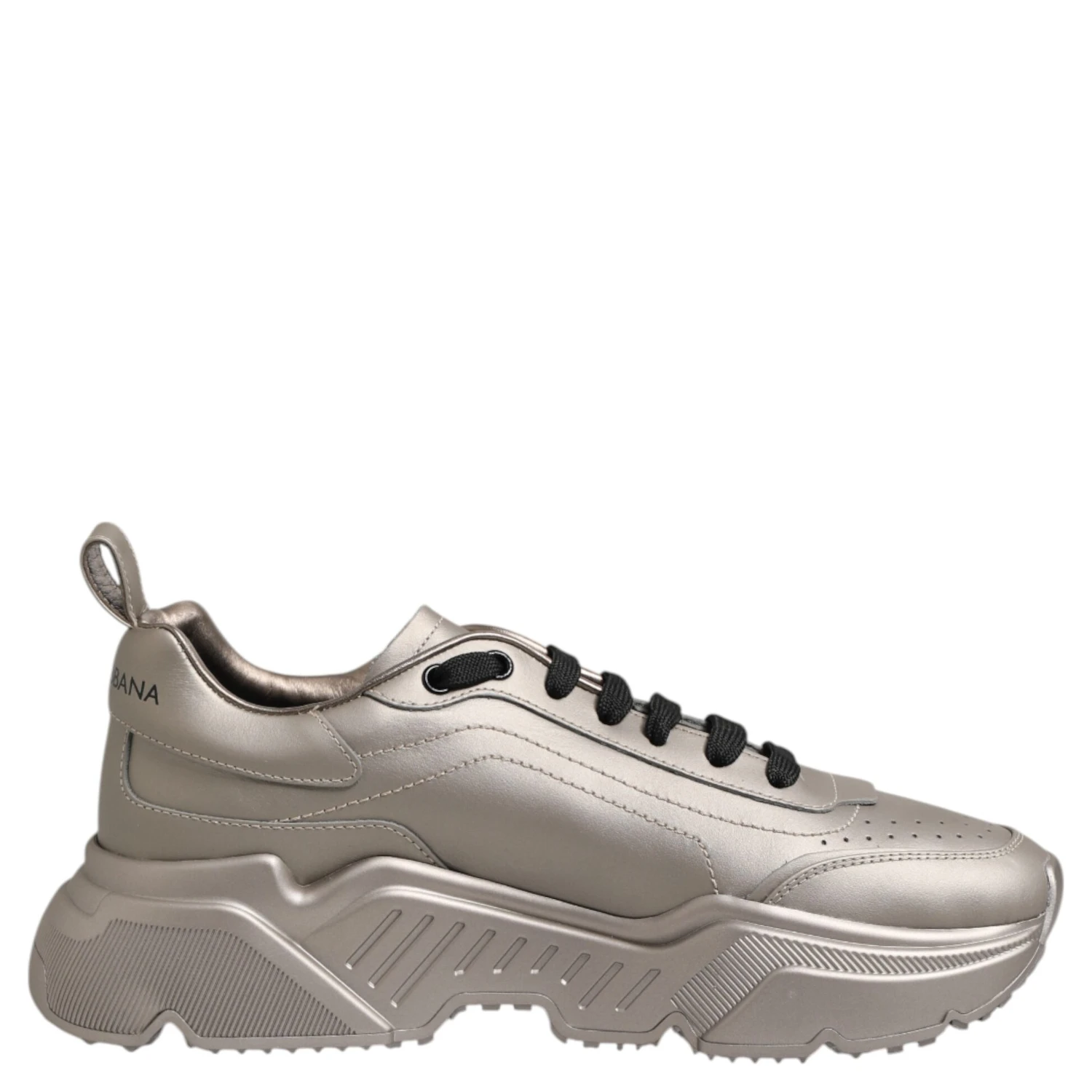 Silver DAYMASTER Leather Men Sneakers Shoes