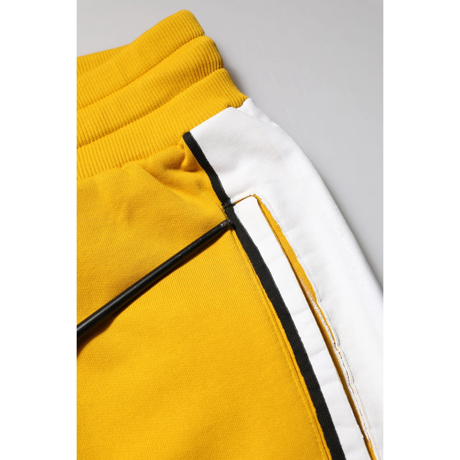 Yellow Cotton Logo Drawstring Jogger Sweatpants Pants