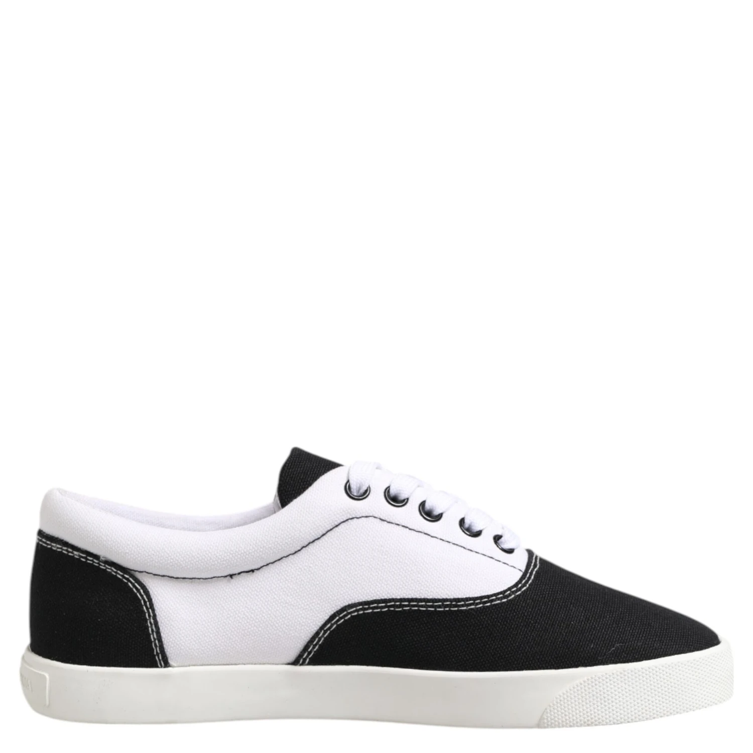 Black Cotton Canvas Lace Up Men Sneakers Shoes