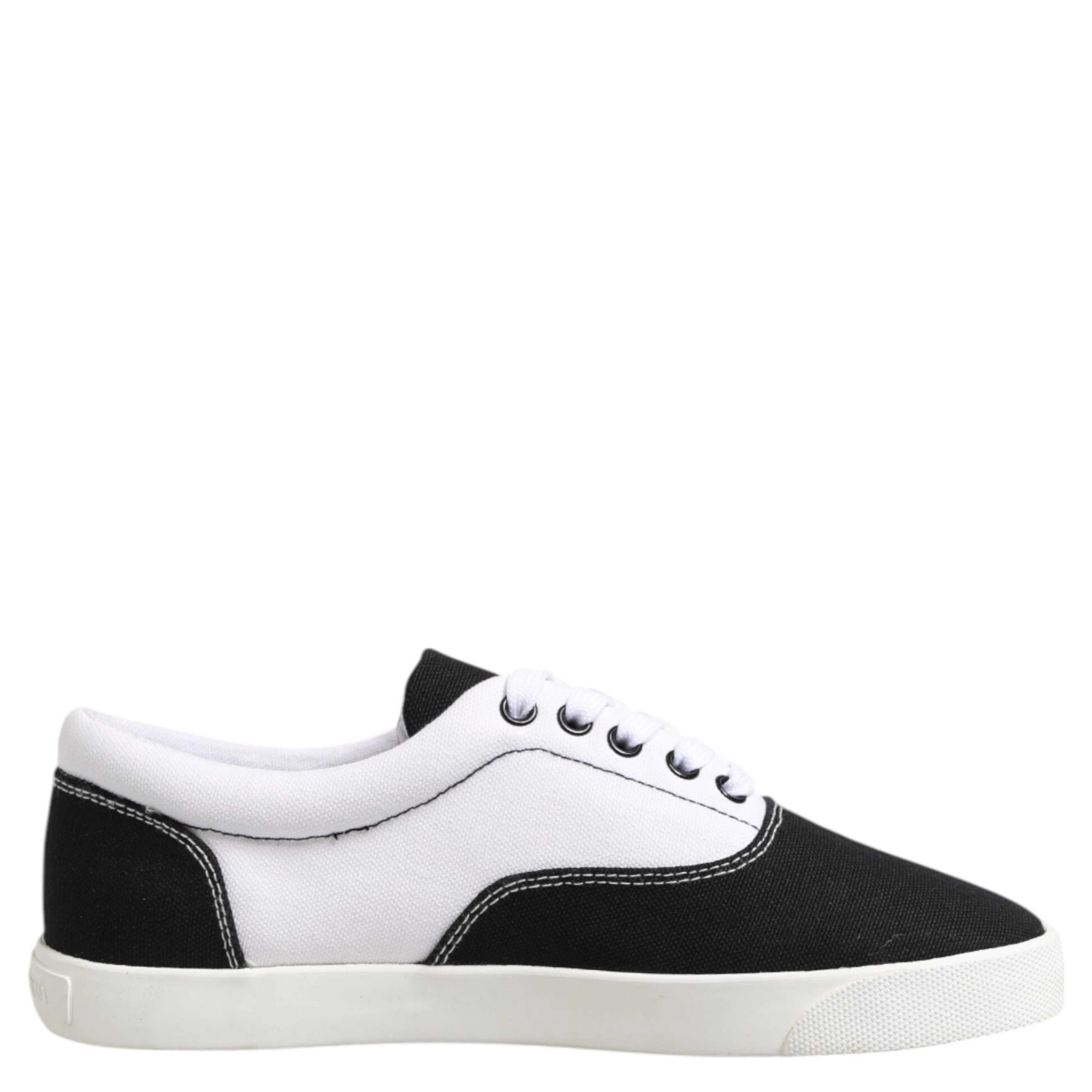 Black Cotton Canvas Lace Up Men Sneakers Shoes
