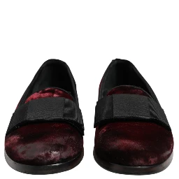 Red Velvet Men Slip On Loafers Dress Shoes