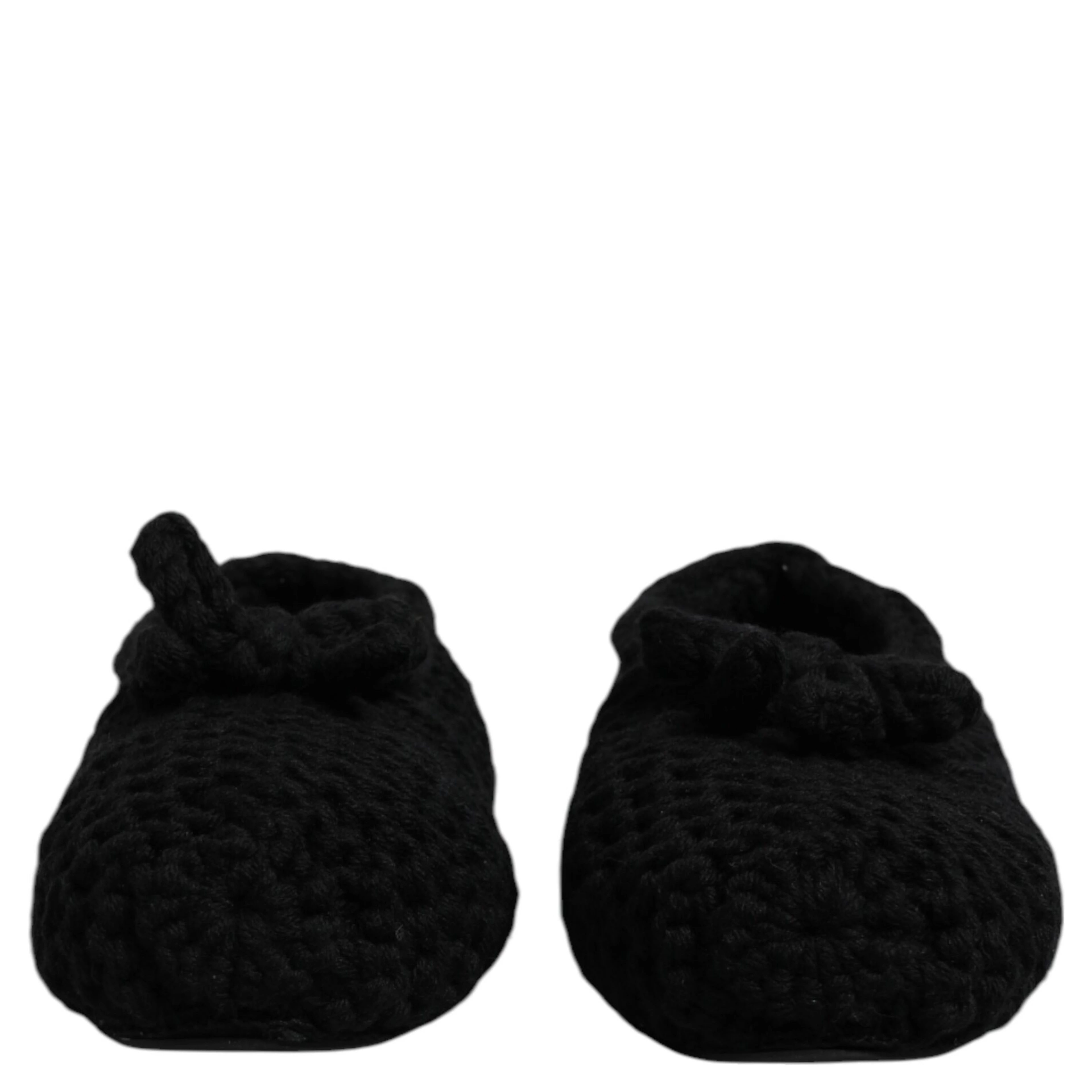 Black Wool Slip On Flats Ballerina Shoes