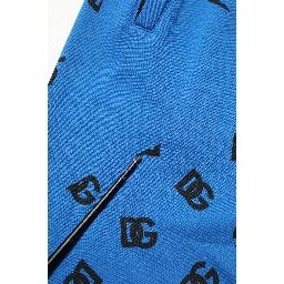 Blue Logo Print Jogger Men Sweatpants Pants