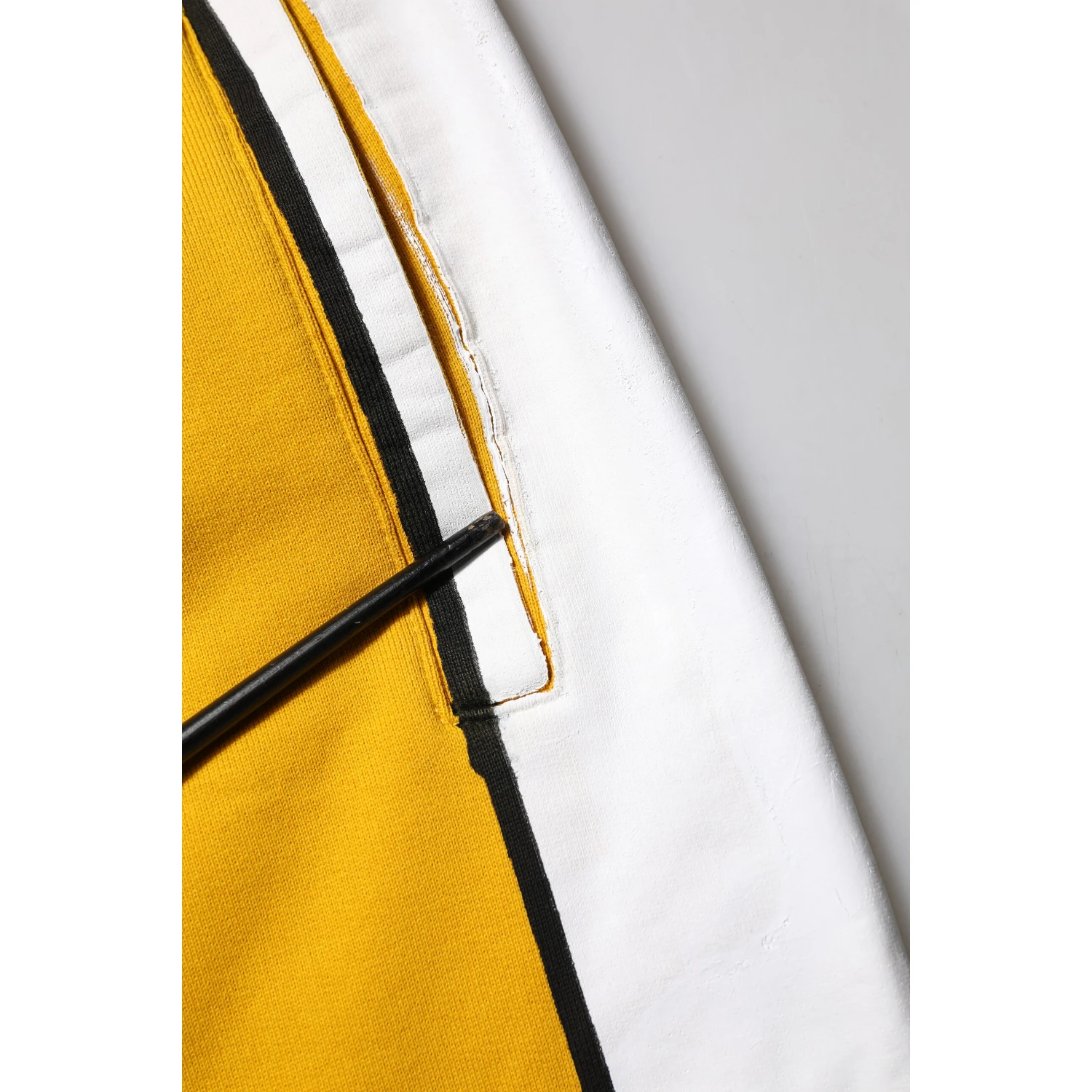 Yellow Cotton Logo Drawstring Jogger Sweatpants Pants