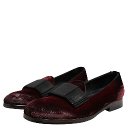 Red Velvet Men Slip On Loafers Dress Shoes