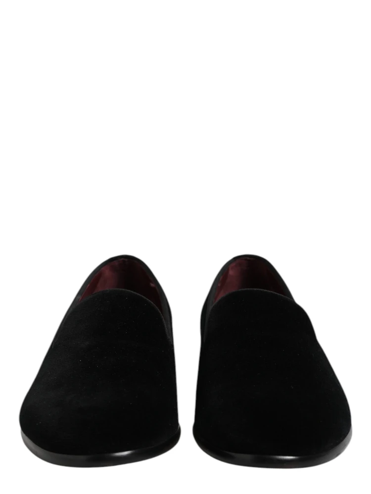 Black Velvet Slip On Loafers Formal Shoes alternative