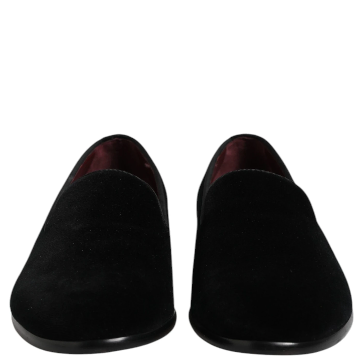 Black Velvet Slip On Loafers Formal Shoes