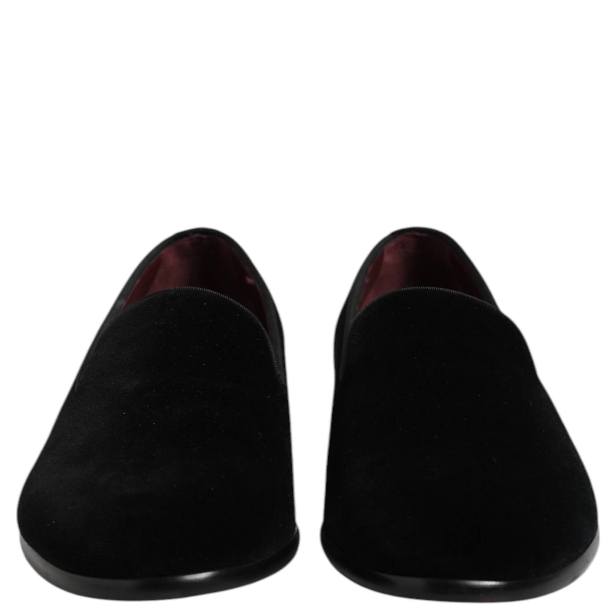 Black Velvet Slip On Loafers Formal Shoes