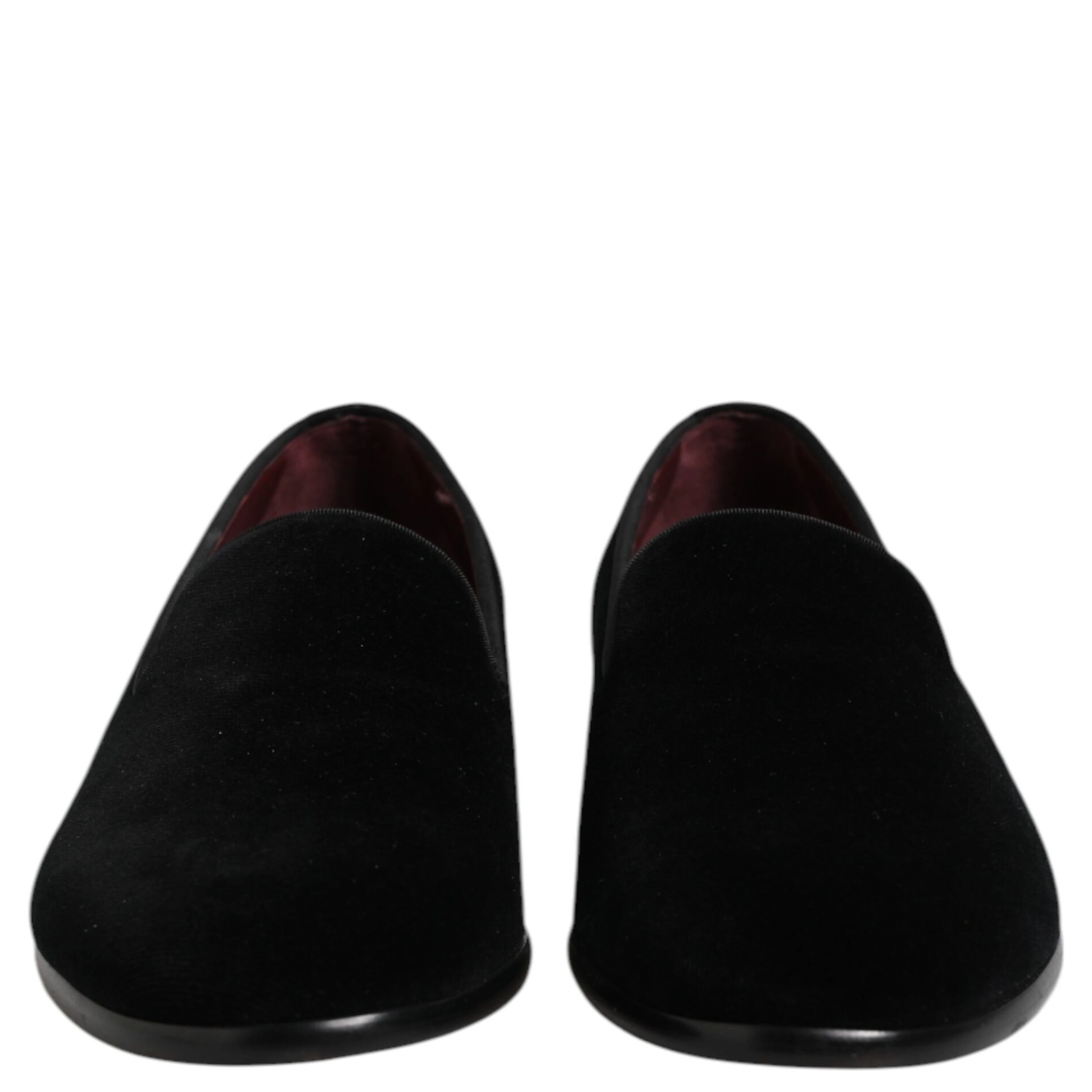 Black Velvet Slip On Loafers Formal Shoes