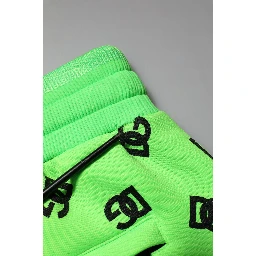 Green Logo Print Jogger Men Sweatpants Pants