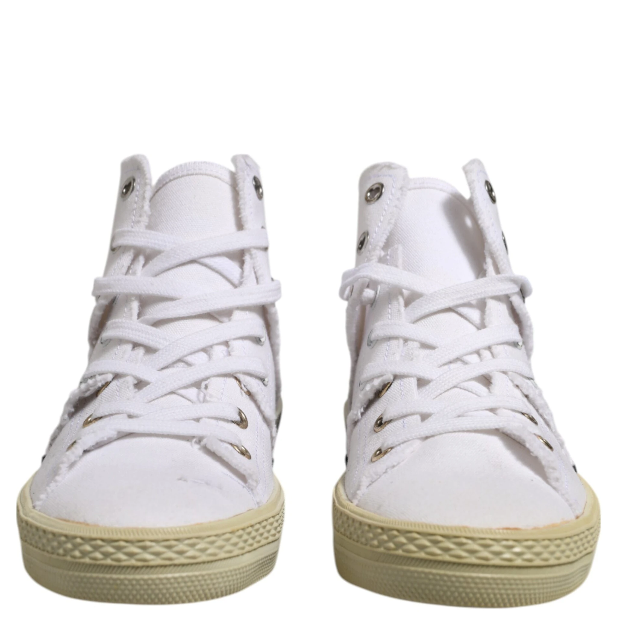 White Lace Up Mid Top Women Sneakers Shoes