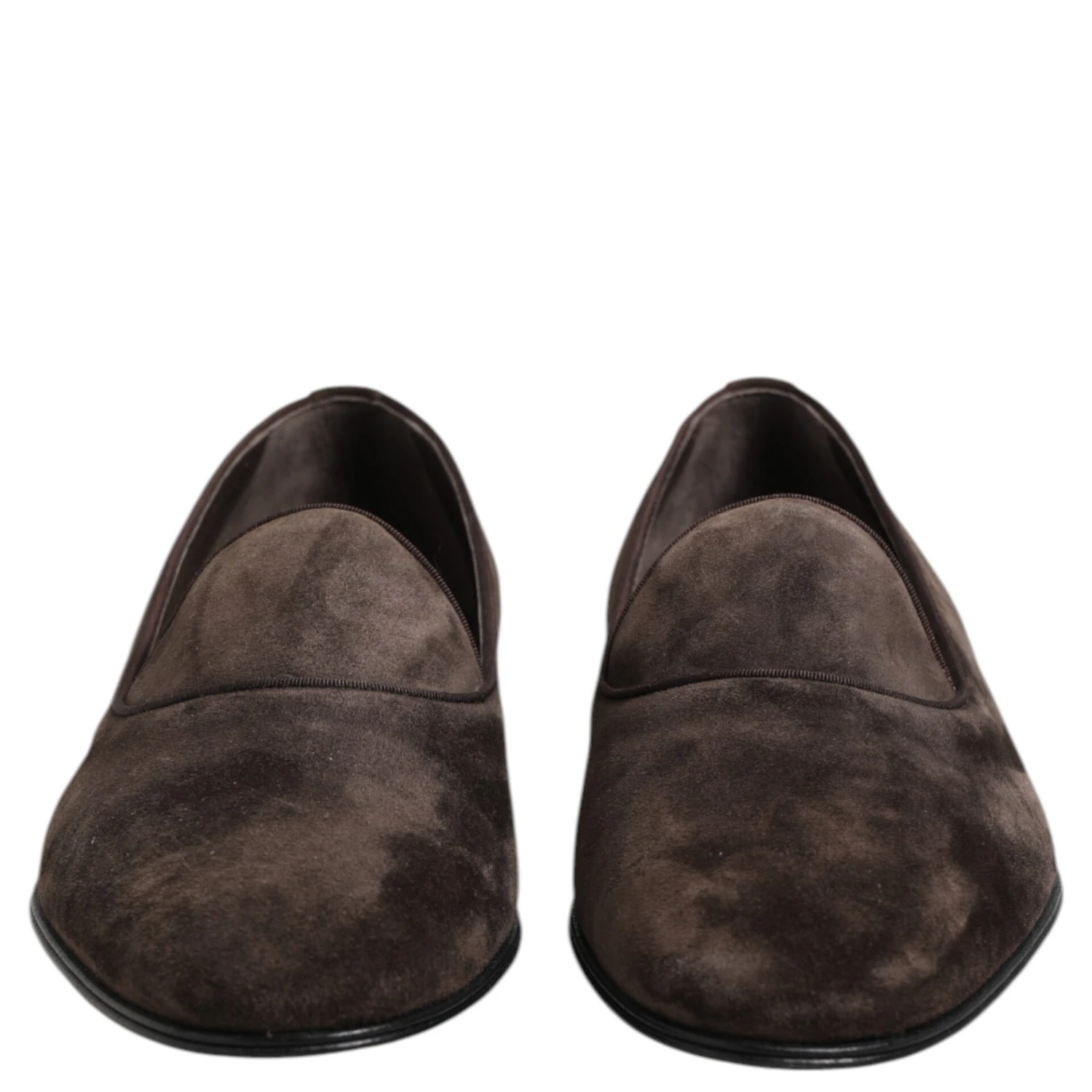 Brown Velvet Leather Slip On Loafers Shoes