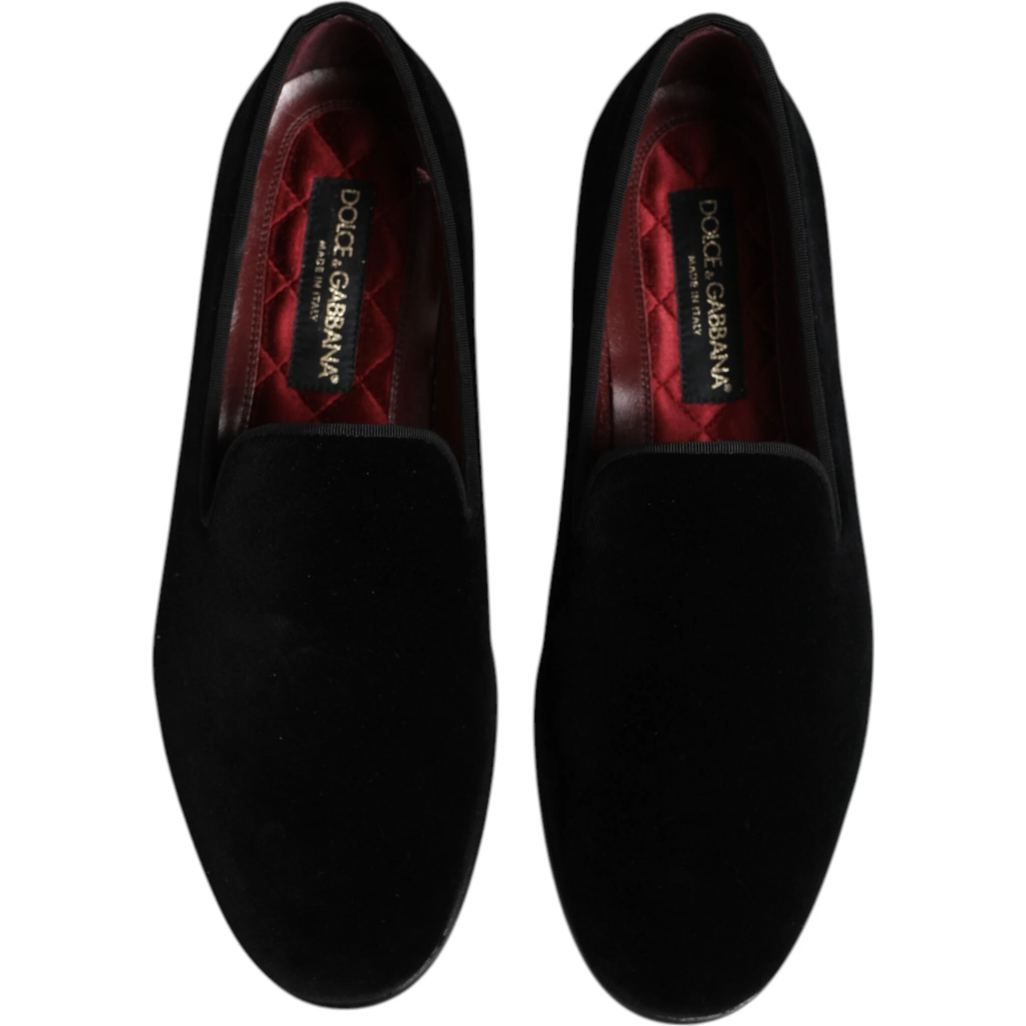 Black Velvet Slip On Loafers Formal Shoes
