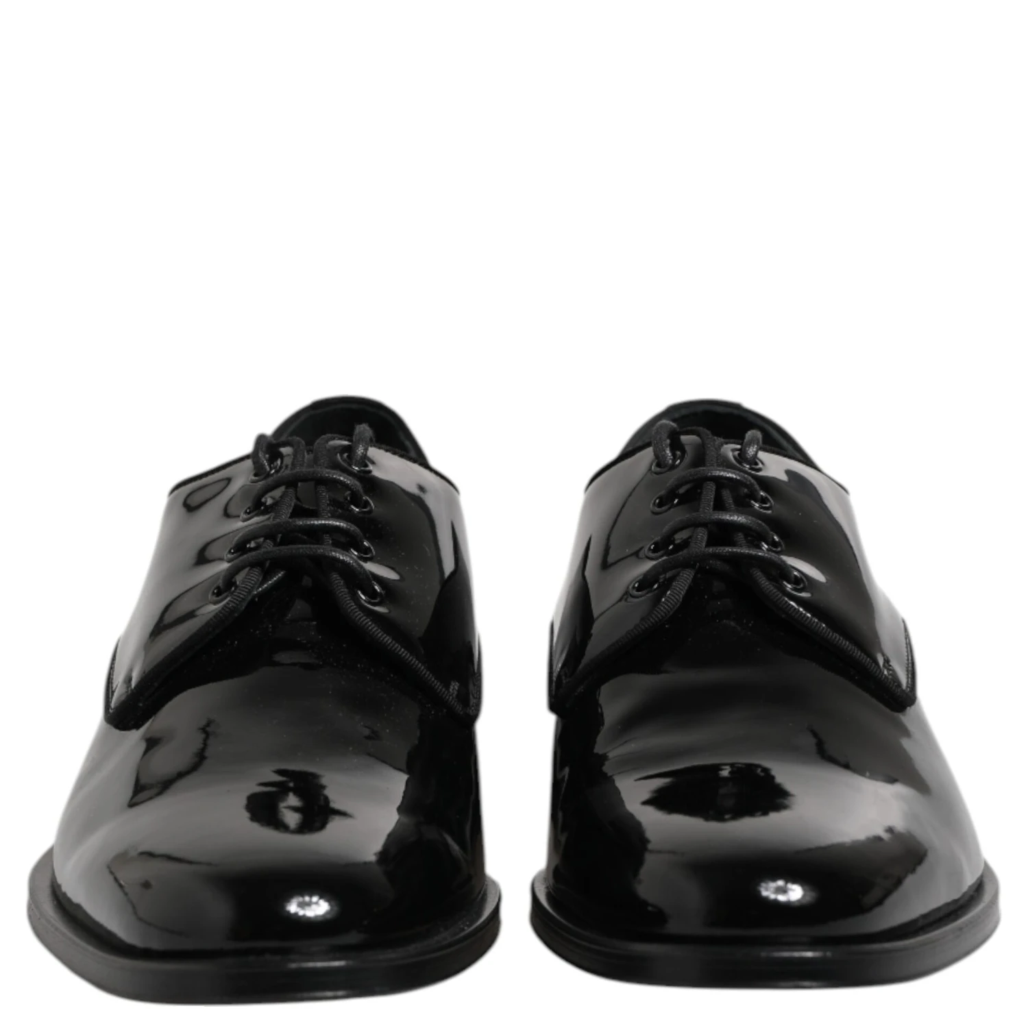 Black Patent Leather Derby Formal Dress Shoes