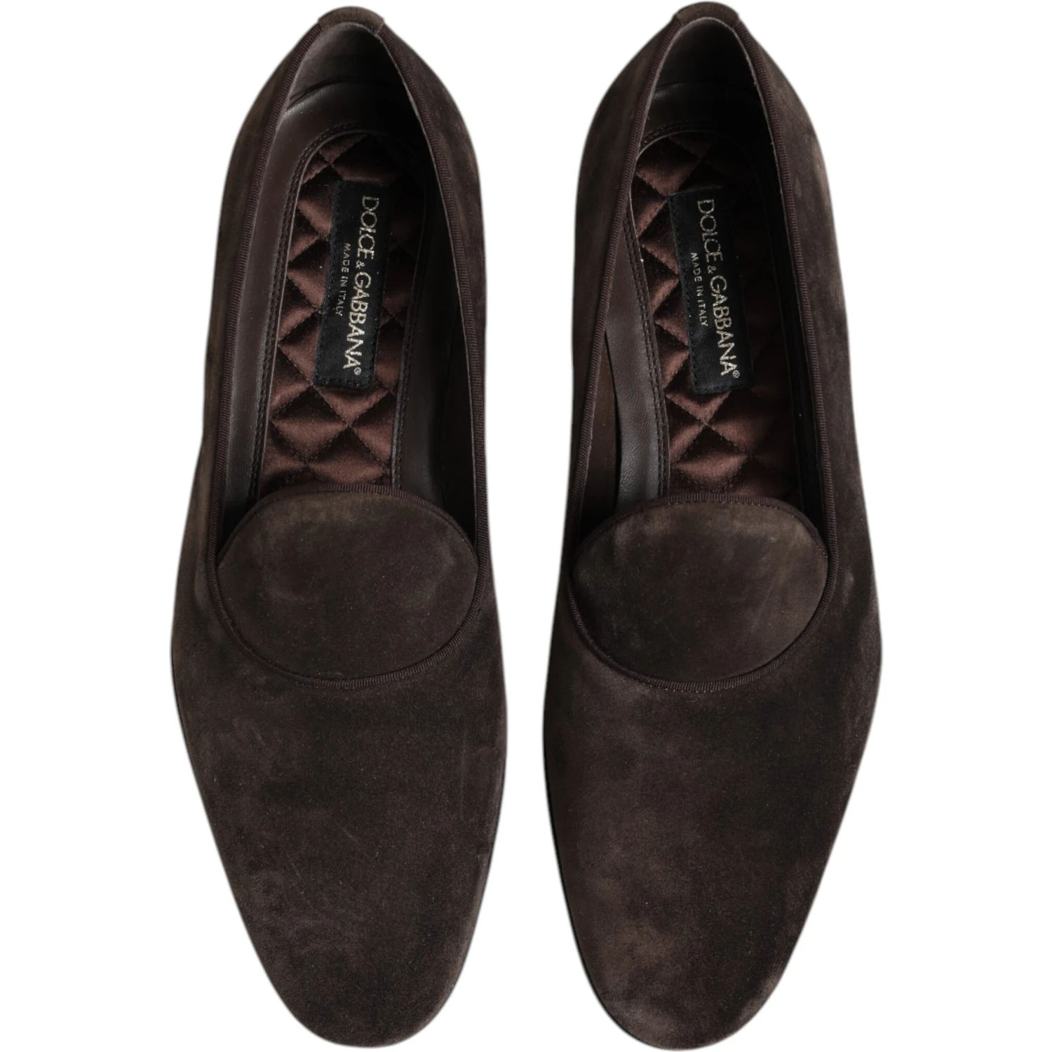 Brown Velvet Leather Slip On Loafers Shoes