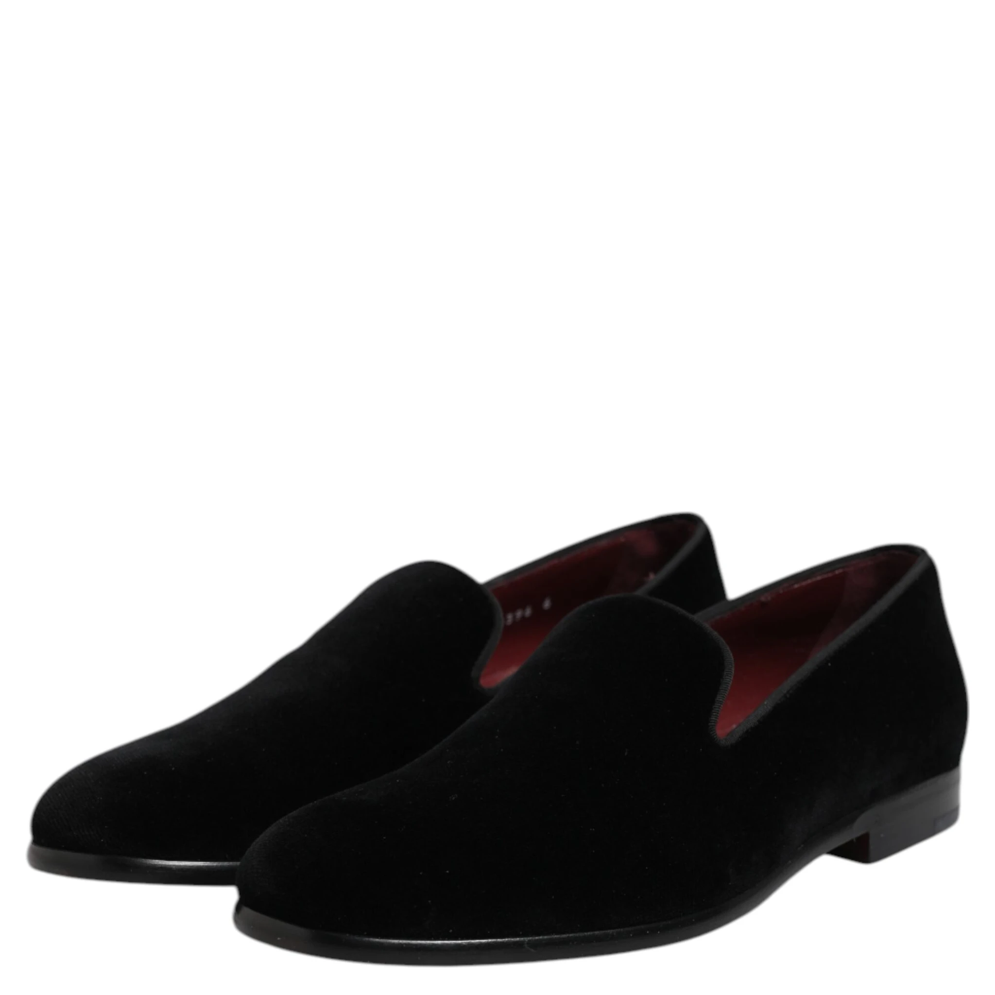 Black Velvet Slip On Loafers Formal Shoes