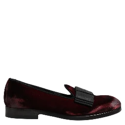 Red Velvet Men Slip On Loafers Dress Shoes