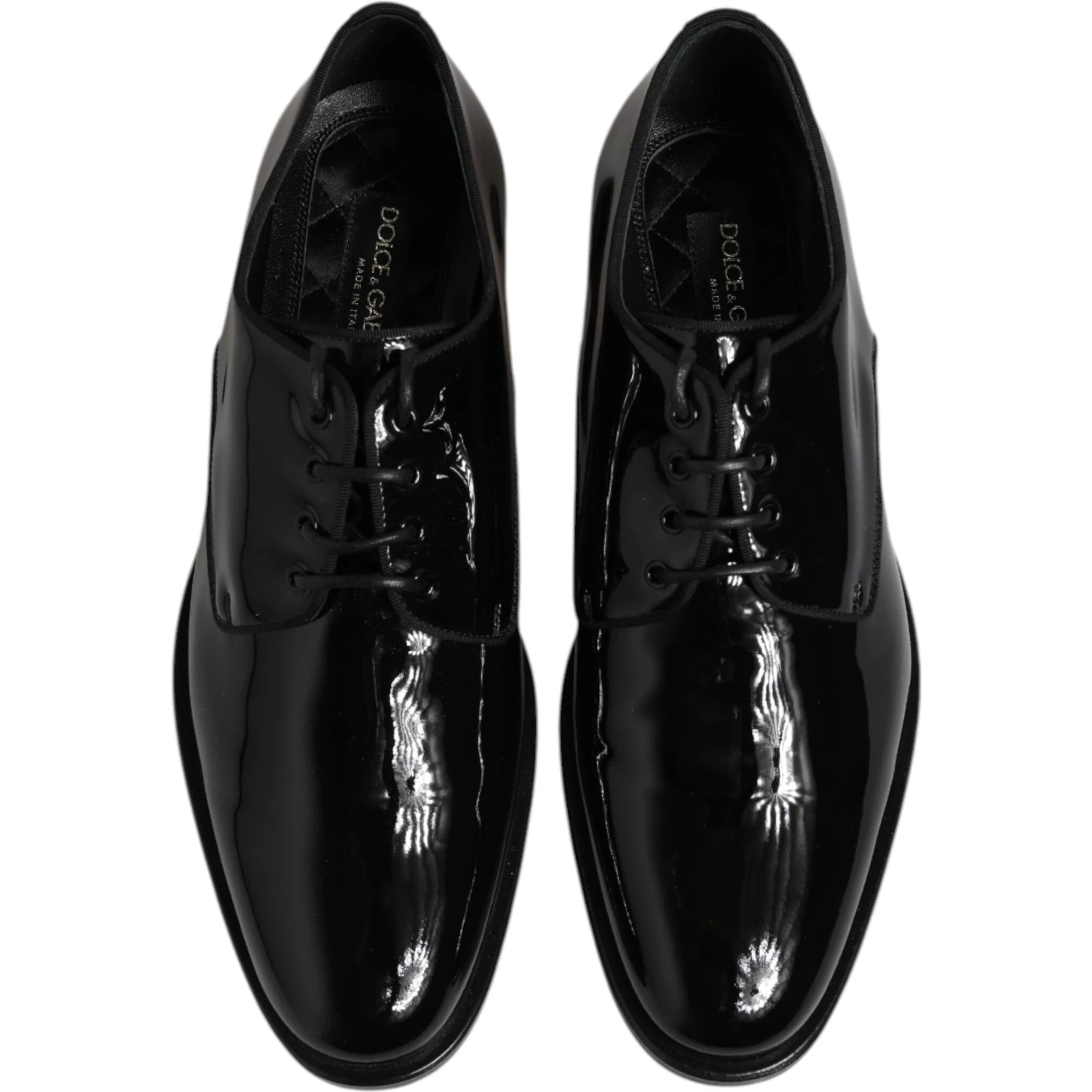 Black Patent Leather Derby Formal Dress Shoes