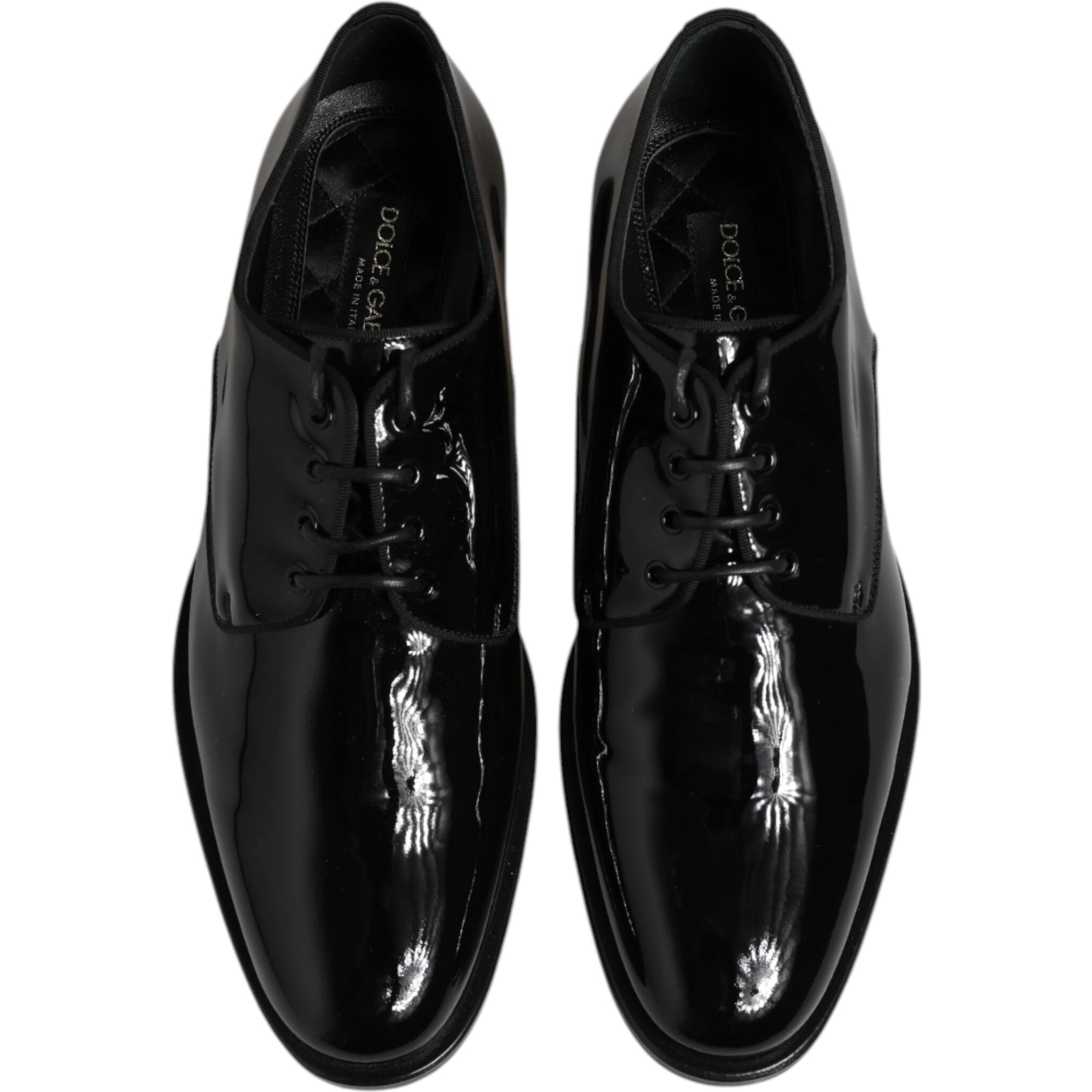 Black Patent Leather Derby Formal Dress Shoes