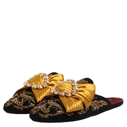 Multicolor Embellished Flat Sandals Shoes