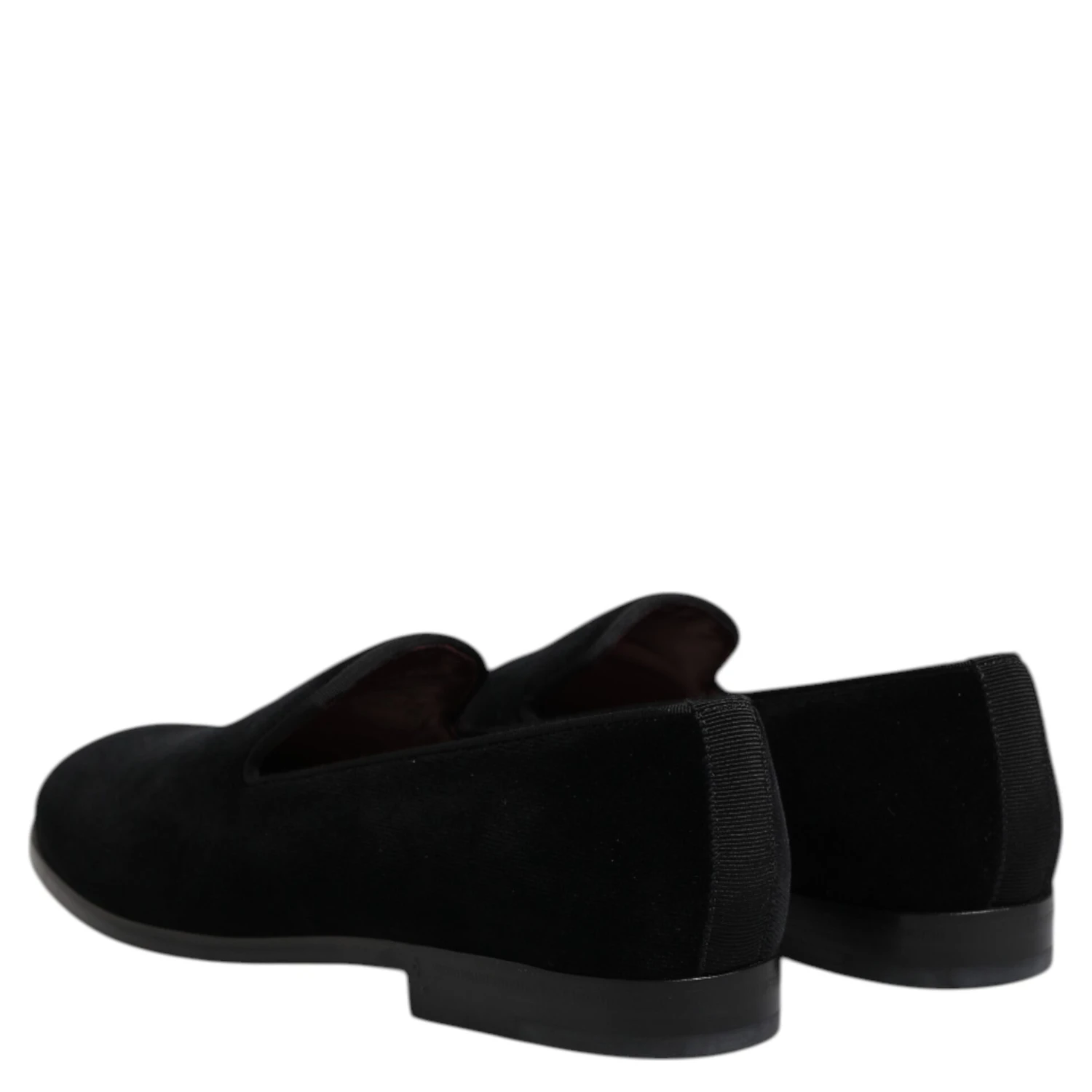Black Velvet Slip On Loafers Formal Shoes