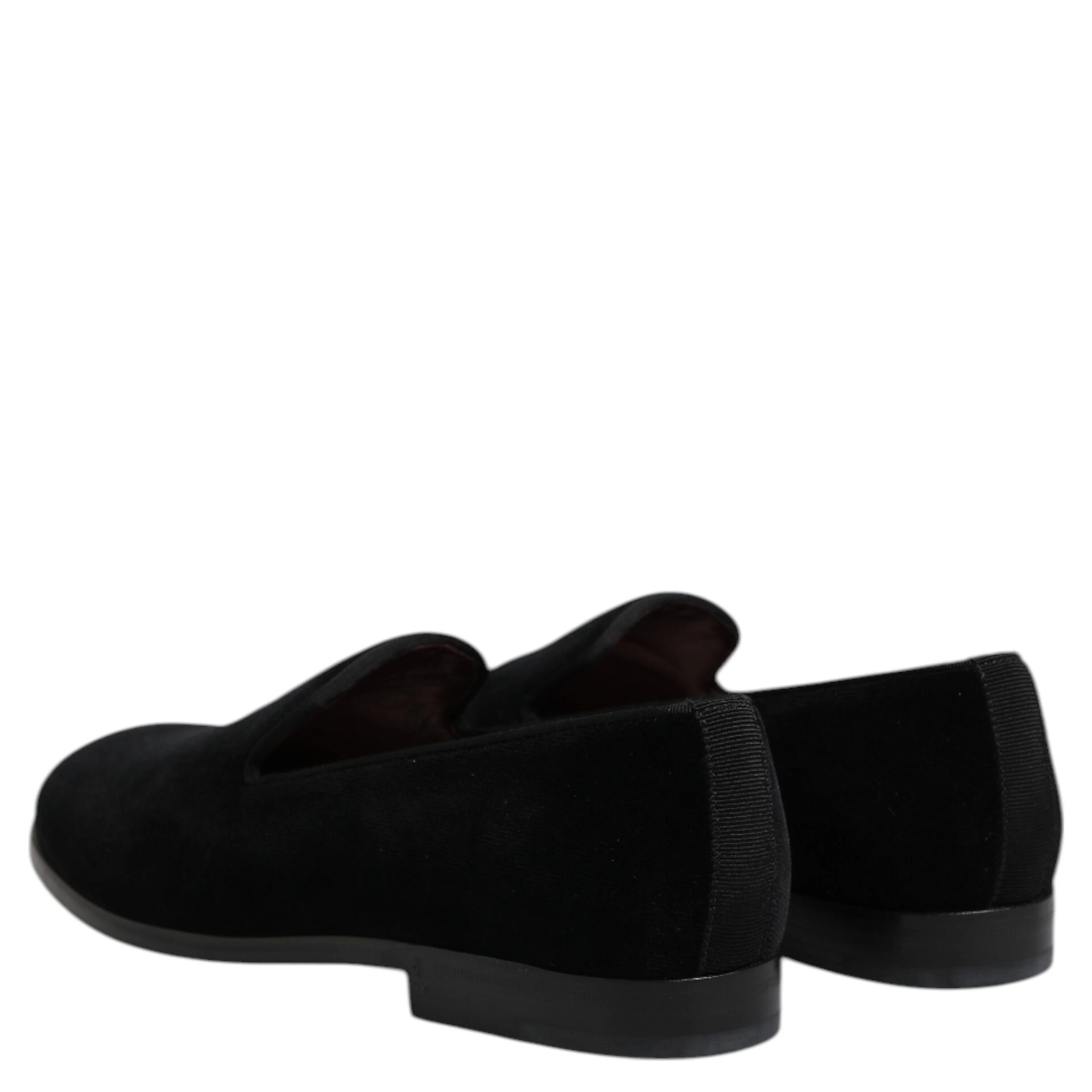 Black Velvet Slip On Loafers Formal Shoes